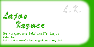 lajos kazmer business card